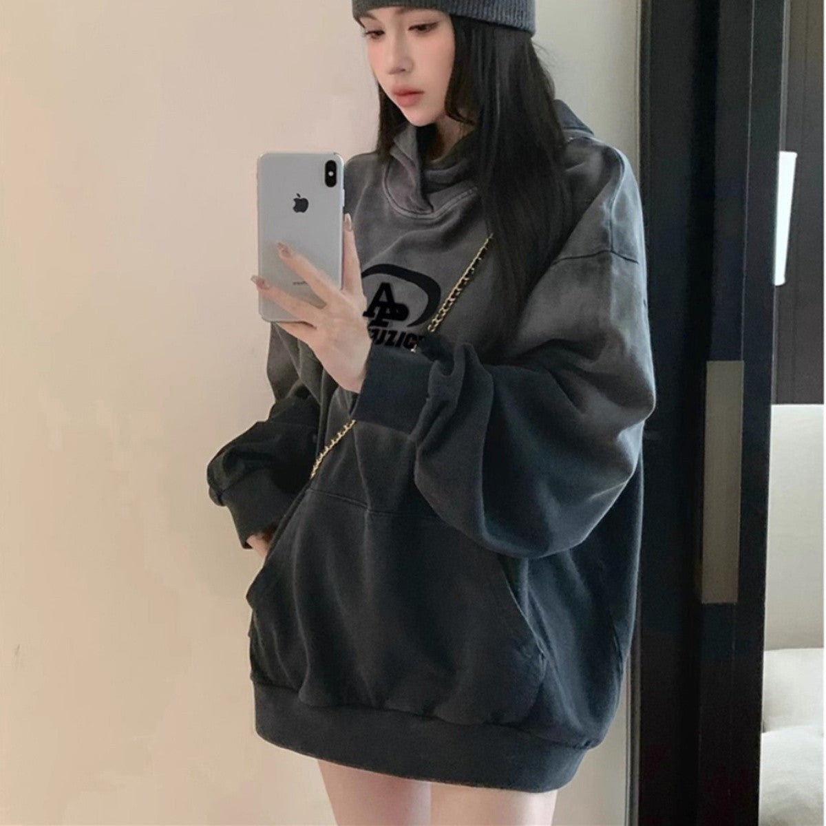 Baby Velvet Gradient Hoodie For Women