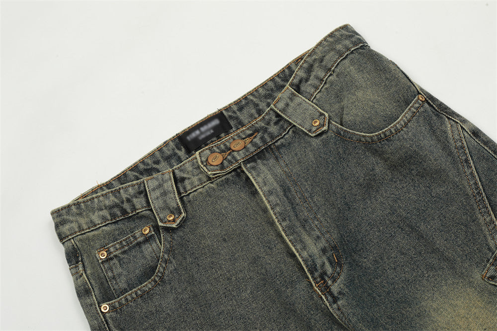 Fashion Personality Big Horn Jeans Men