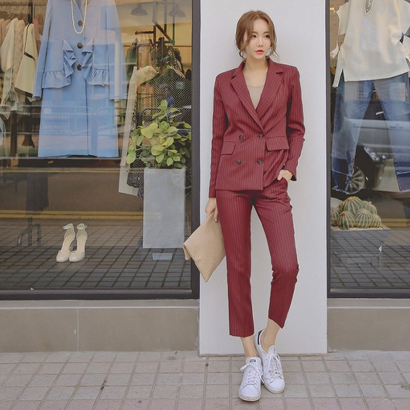 Striped small blazer