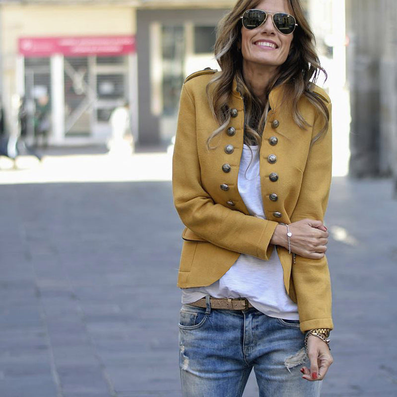 Fashion Button Blazer