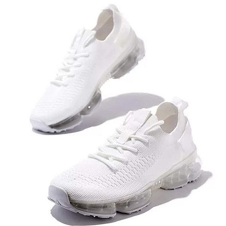 Air Cushion Bottom Lace up Casual Shoes Flying Woven Women s Shoes