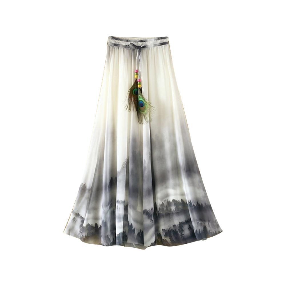 Big Swing Beach Skirt Floral Chiffon