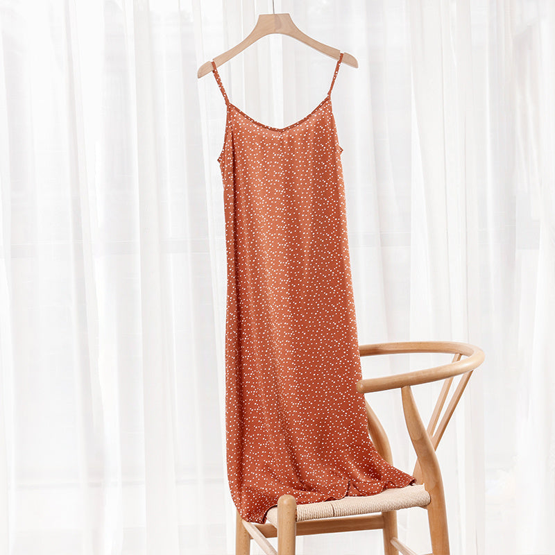 S-XL Korean Polka Dot Summer Women Dress Spaghetti Strap