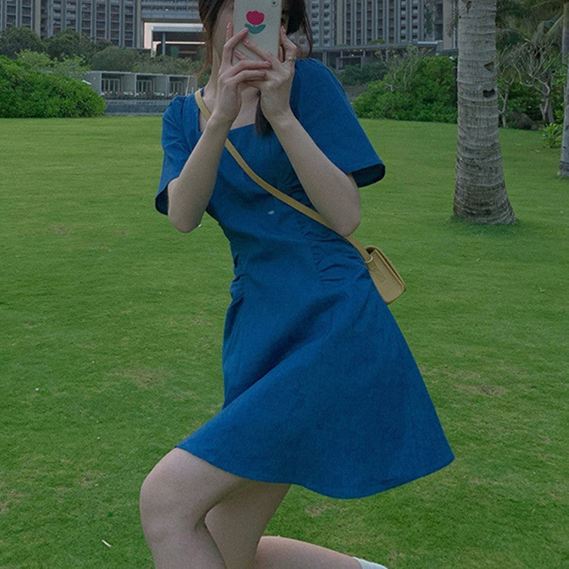 Chiffon Dress Women''s Summer Short Denim Skirt