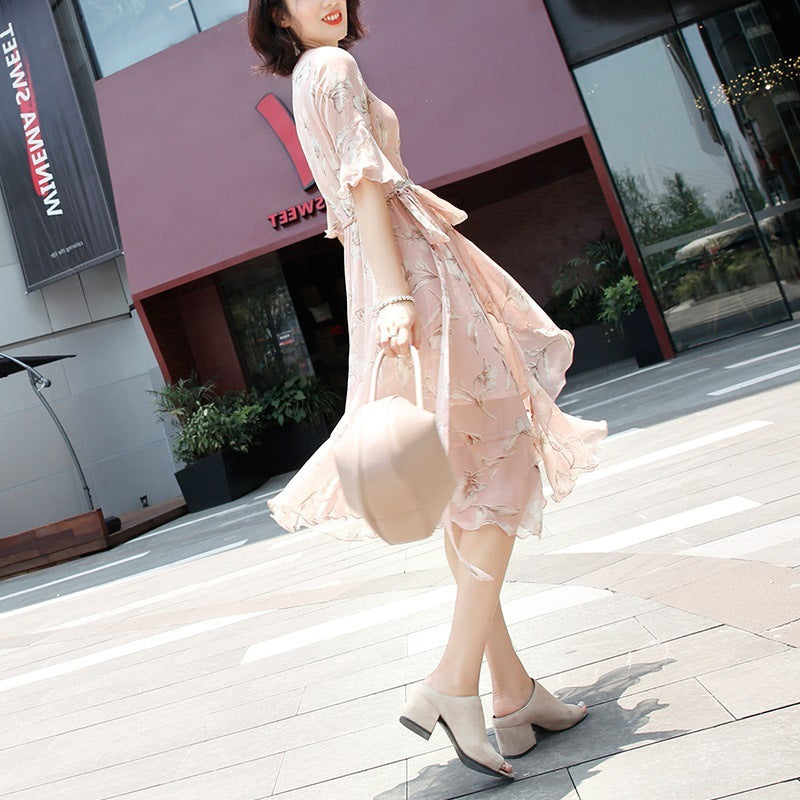 Large Women"s New Chiffon Skirt In Spring And Summer