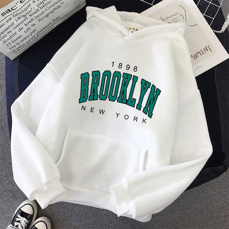 1898 Brooklyn New York Printed Women Hoodie