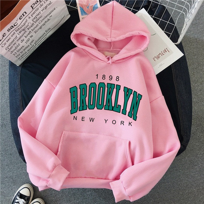 1898 Brooklyn New York Printed Women Hoodie