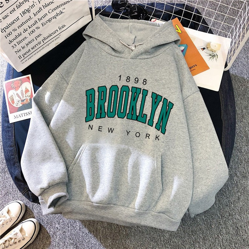 1898 Brooklyn New York Printed Women Hoodie