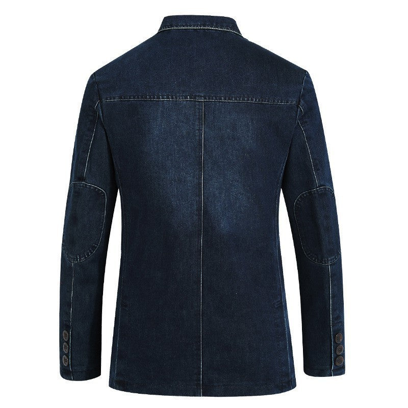 Denim wash blazer