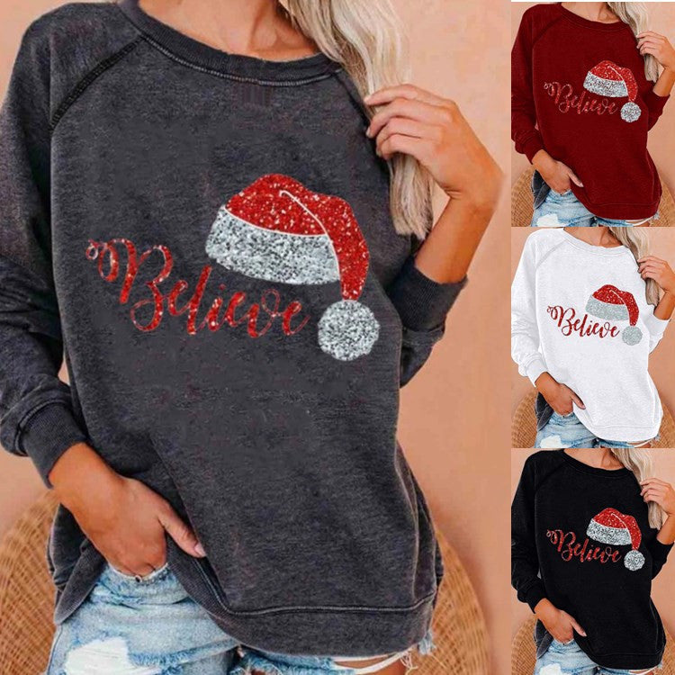 Printed Theme Hoodie Fleece Plus Size Hoodie Women