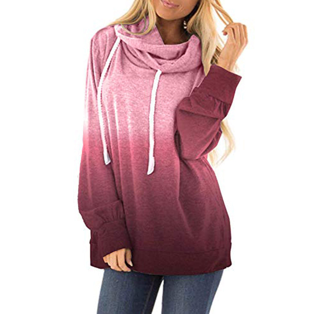 Two-colored fashion hoodies for women