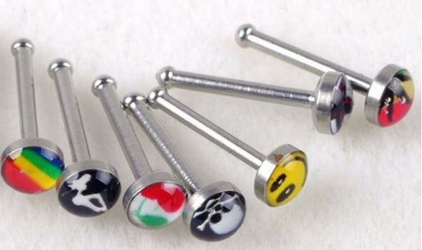 New Dripping Nose Nails, Stainless Steel Nose Nails, Titanium Steel Nose Ring, Body Piercing Jewelry