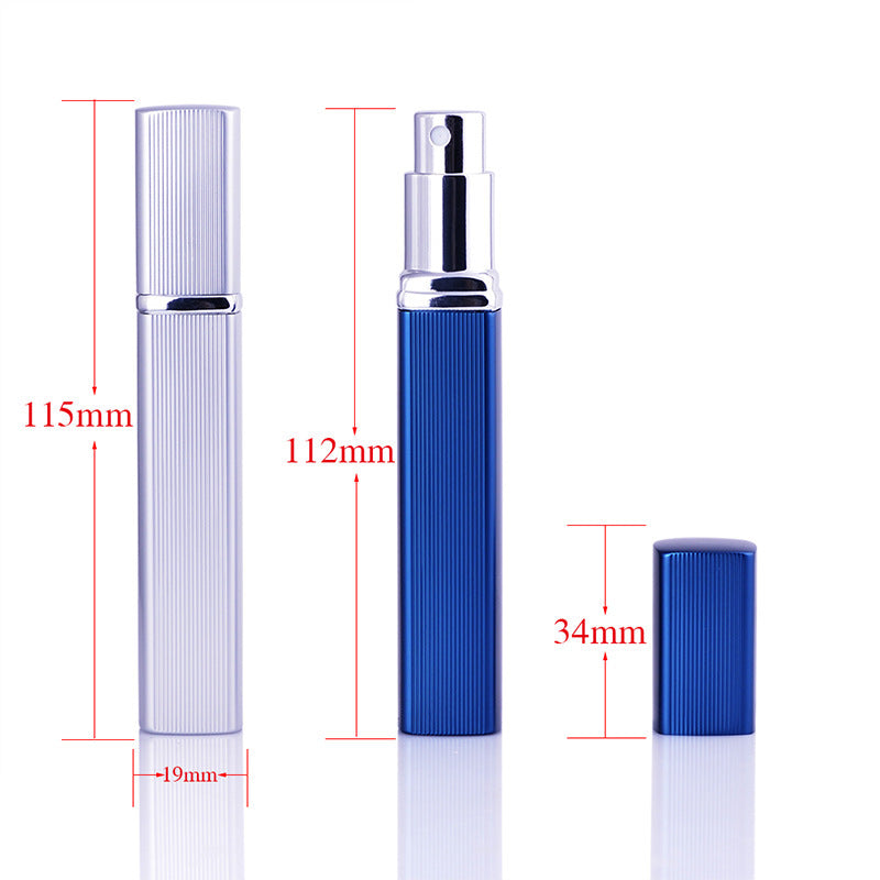 12ML Aluminum Perfume Tube Aluminum Tube Perfume Bottle Glass Bottle Empty Bottle Lipstick Type Perfume Bottled Square