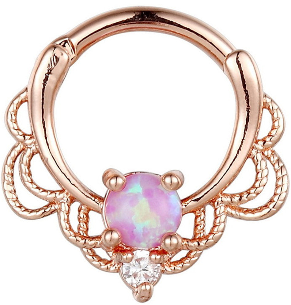 Stainless Steel Opal Nose Ring