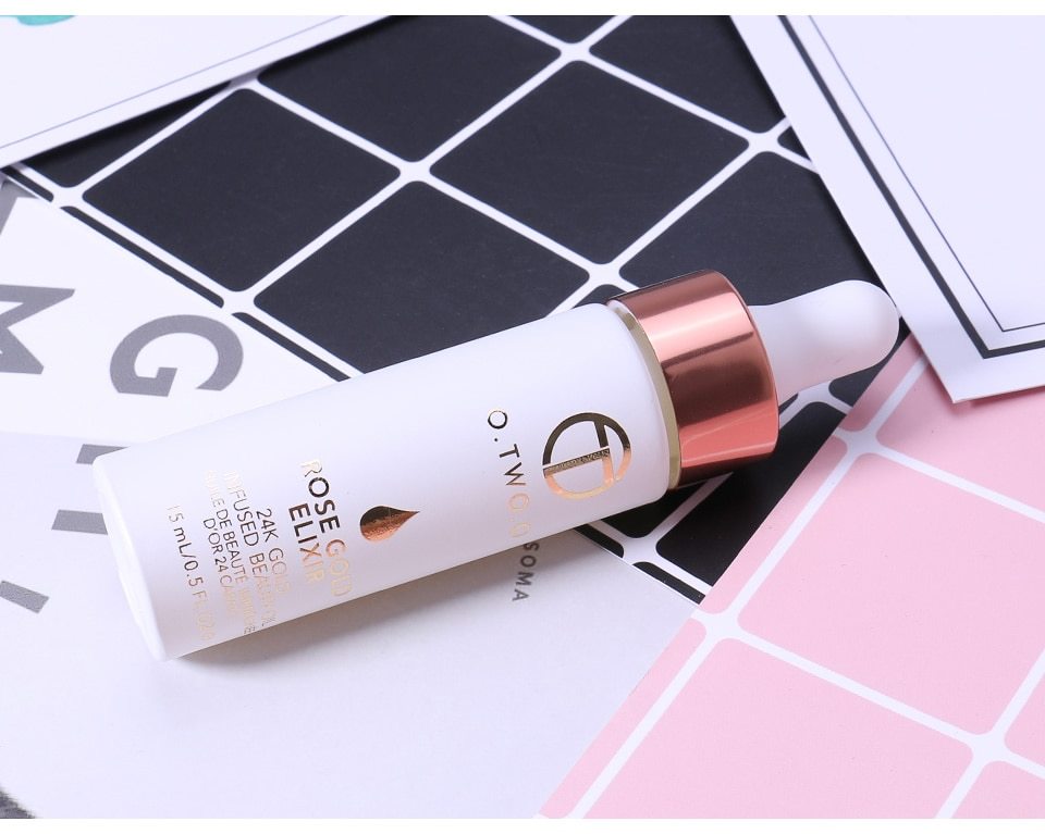 24k Rose Gold Elixir Skin Make Up Oil For Face Essential Oil Before Primer Foundation Moisturizing Face Oil Anti-aging