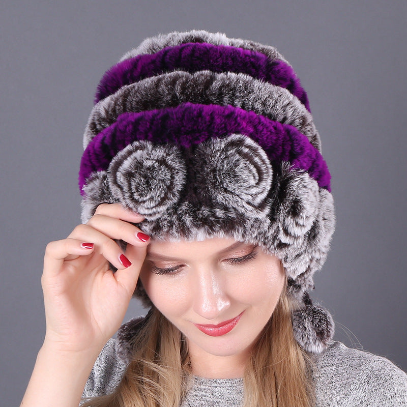 Chaud Et Épais Cache-oreilles En Tricot De Laine Chapeaux