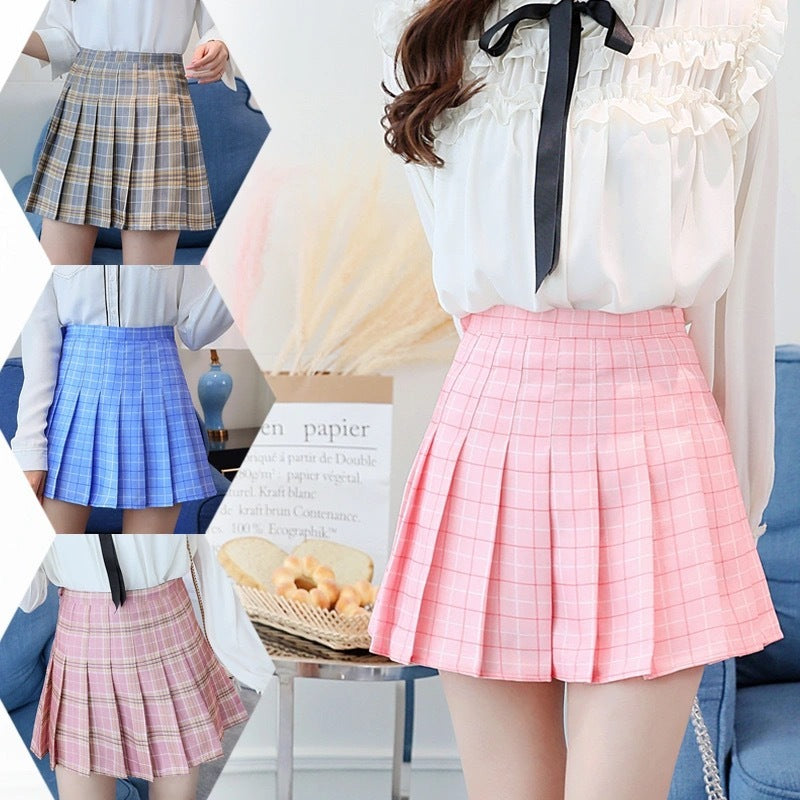 Plaid Pleated Skirt Skirt Jk Uniform Skirt Women's College Style