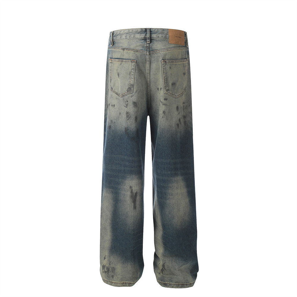 Distressed Dirty Ripped Jeans For Men