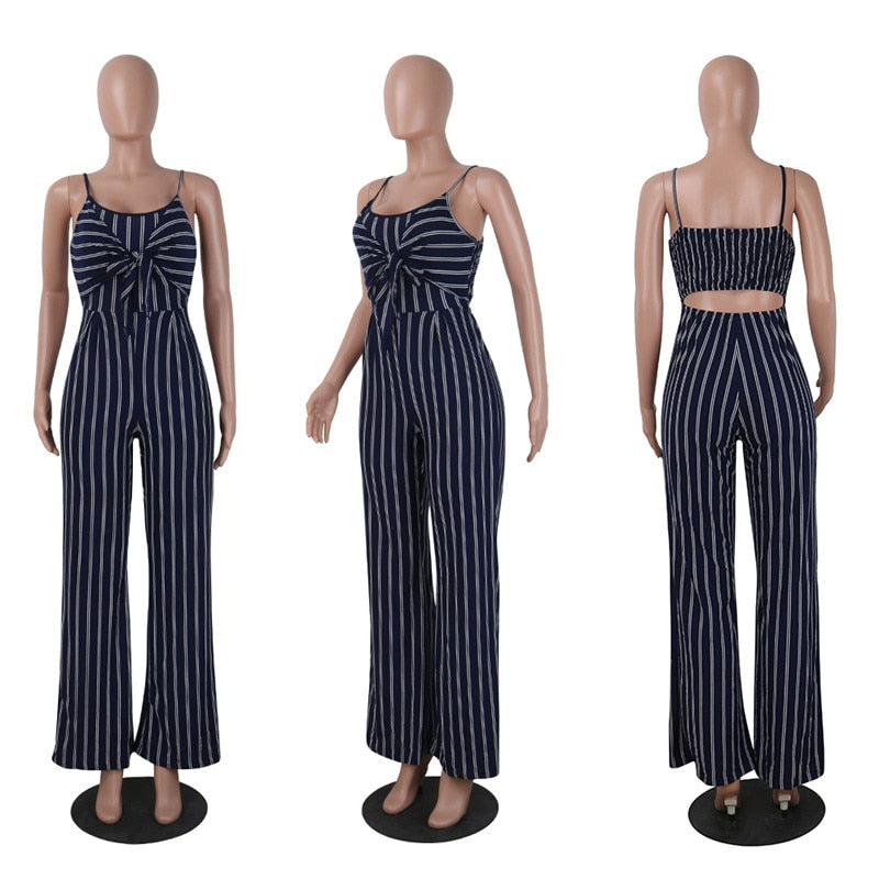 Striped Jumpsuit - Purple Willow