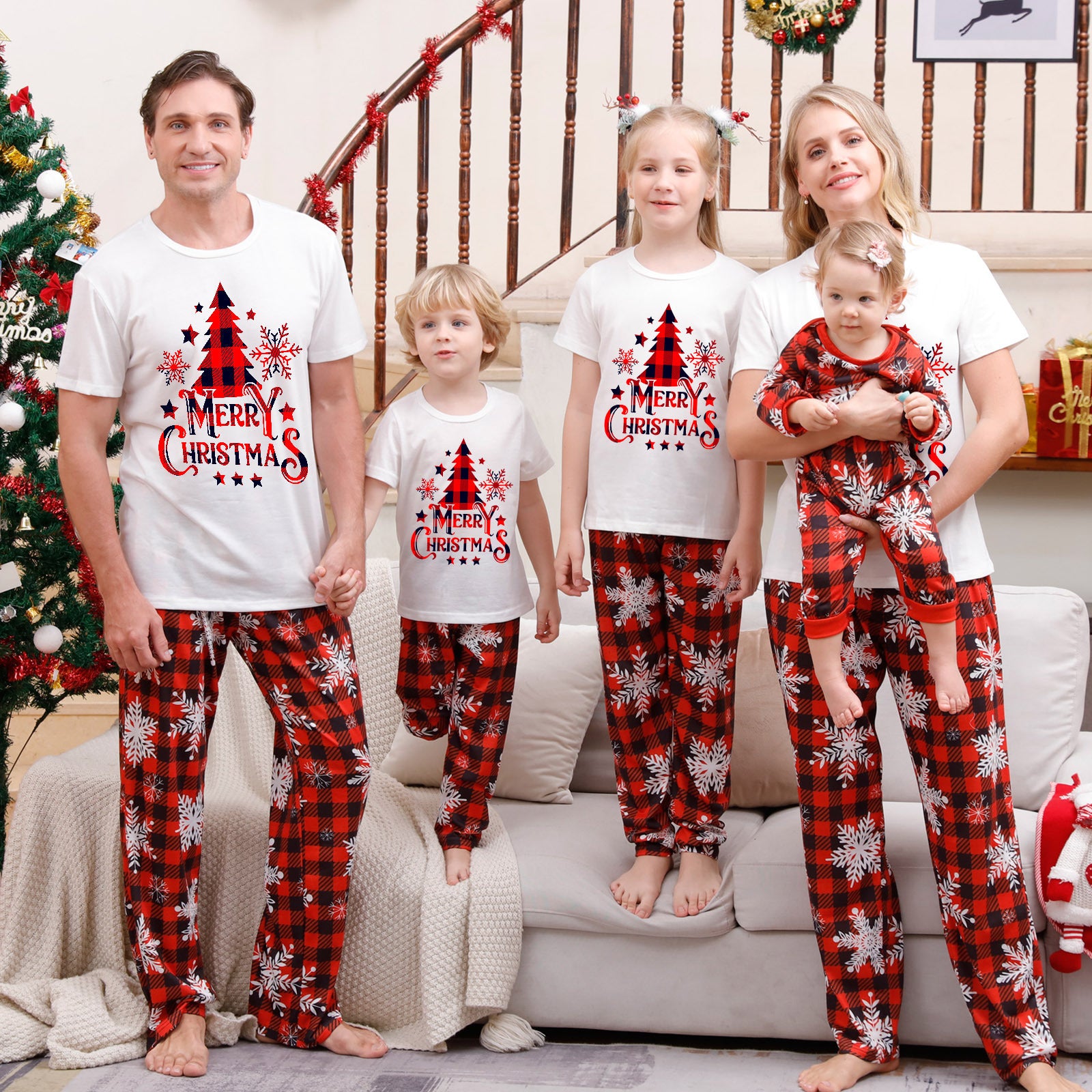 Christmas Parent-child Pajamas Suit Printed Homewear