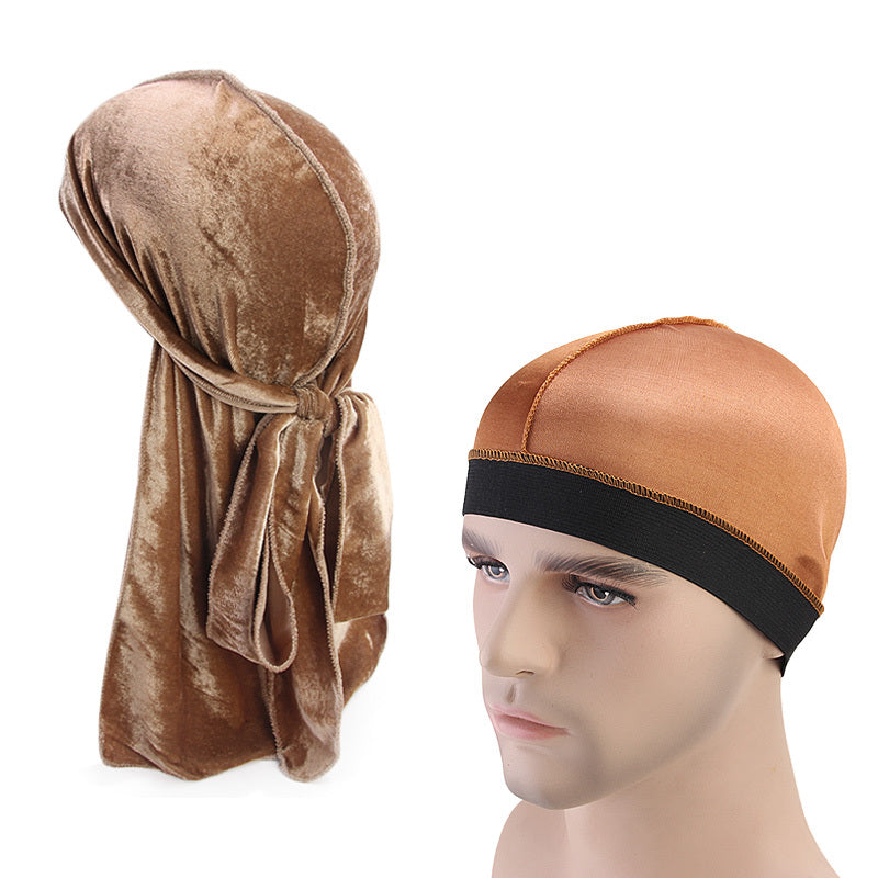 Wide-brim elastic chemo cap