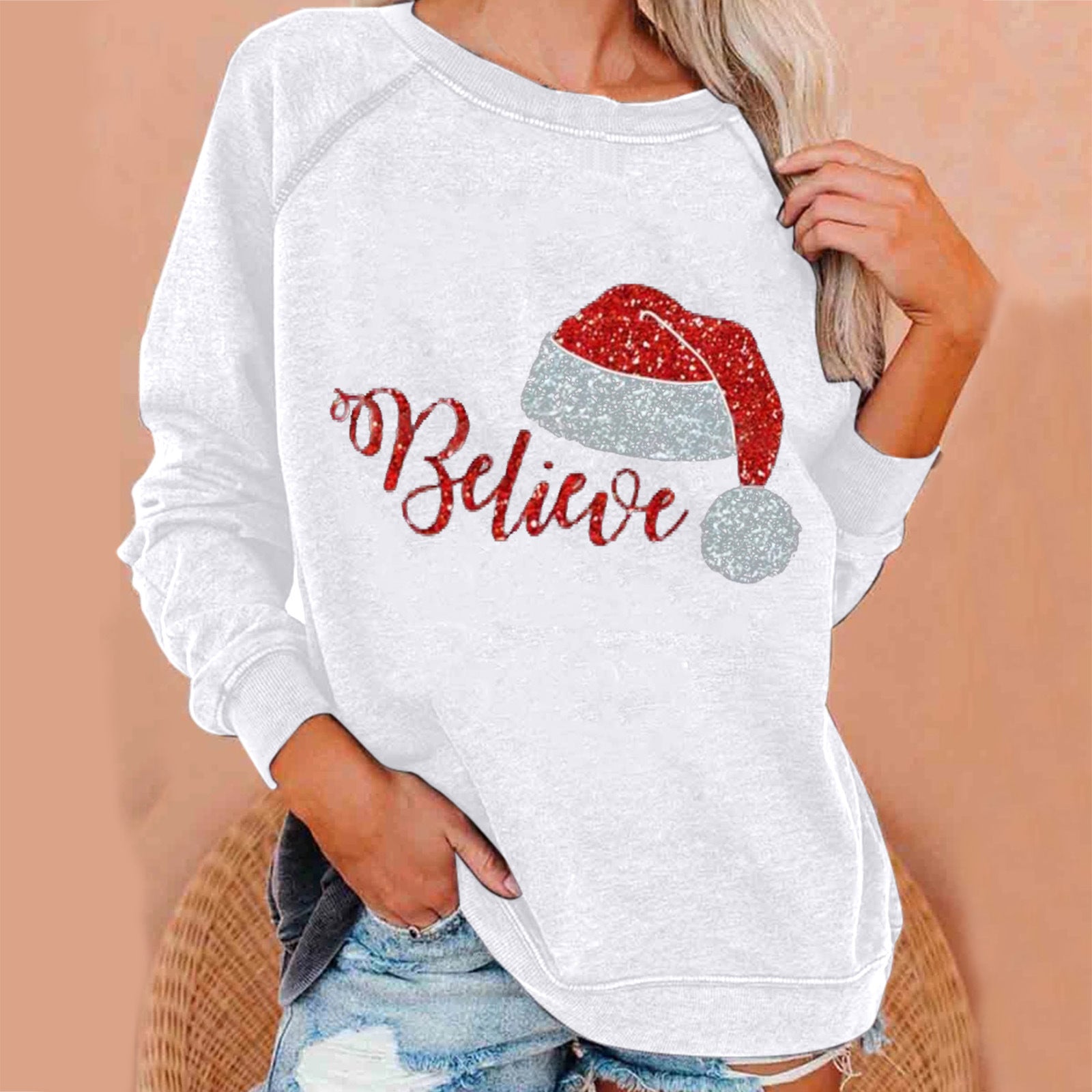 Printed Theme Hoodie Fleece Plus Size Hoodie Women