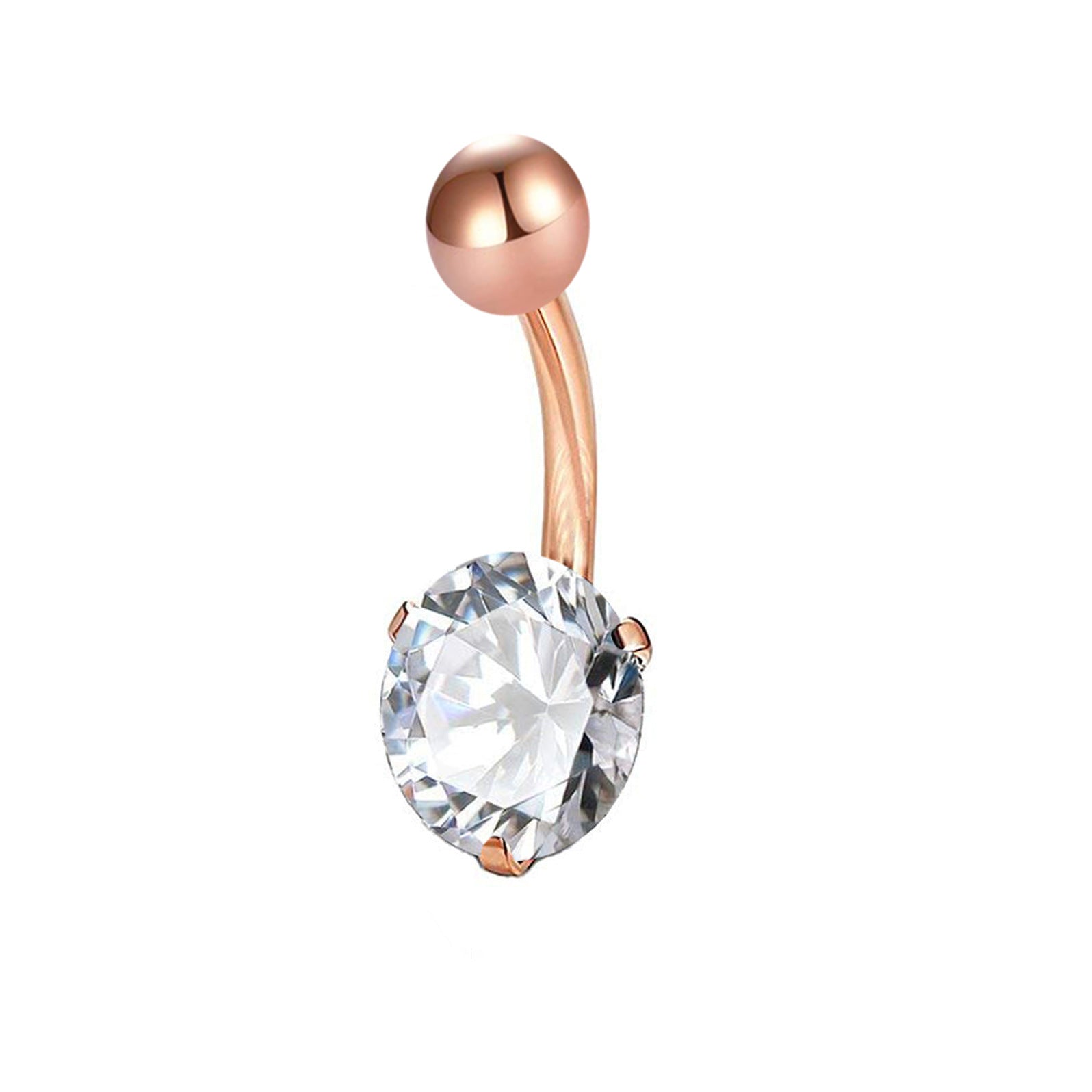 Three Claw Ball Exquisite Zircon Belly Button Ring