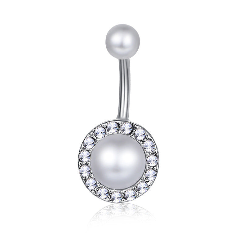 Lovely Pearl Shaped Belly Button Ring