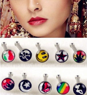 New Dripping Nose Nails, Stainless Steel Nose Nails, Titanium Steel Nose Ring, Body Piercing Jewelry