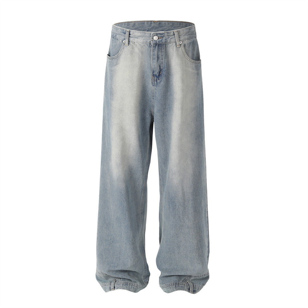 Fashion Reverse Wear Loose Jeans Men