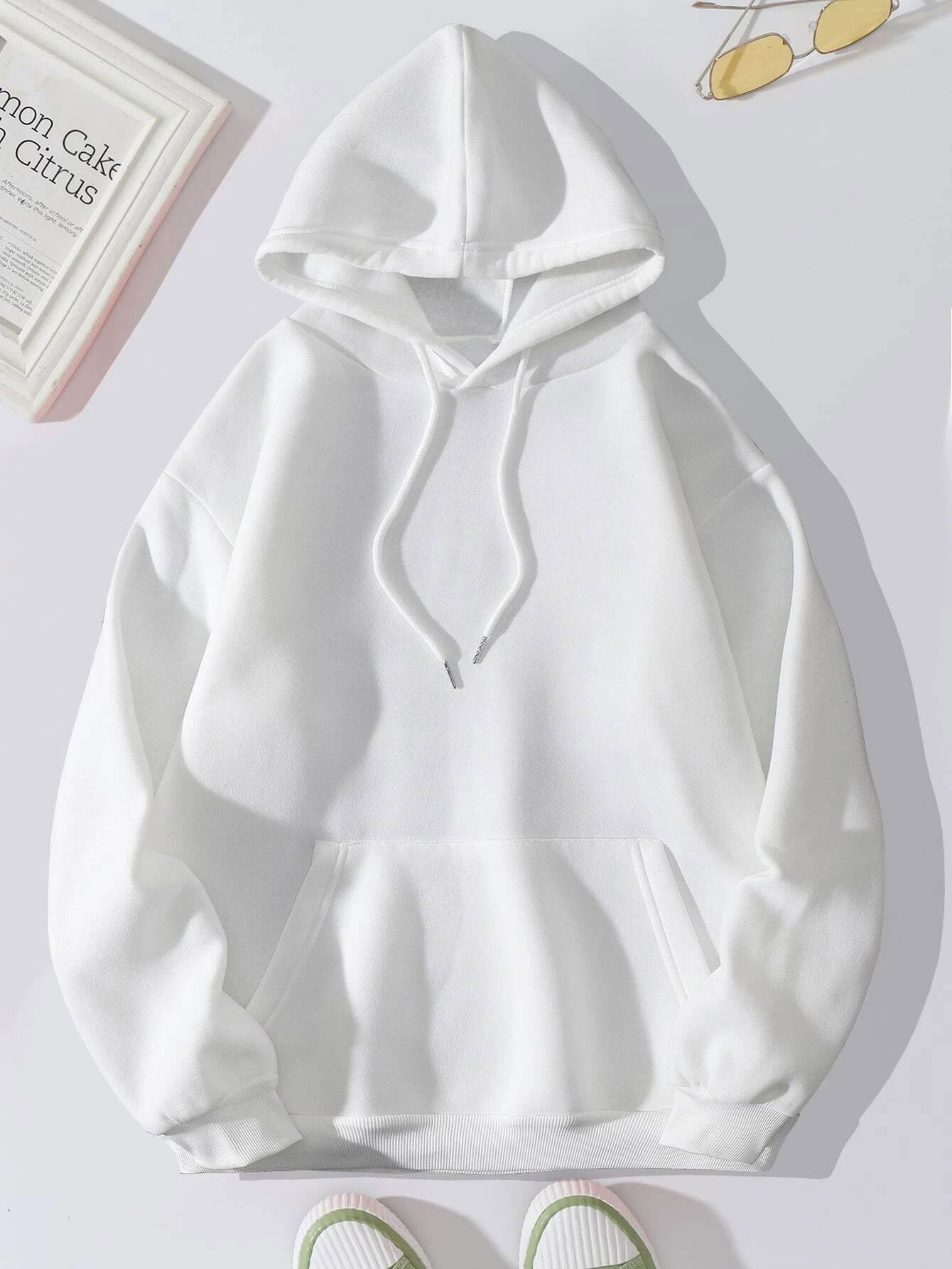 Women Drawstring Letter Printed Hoodie