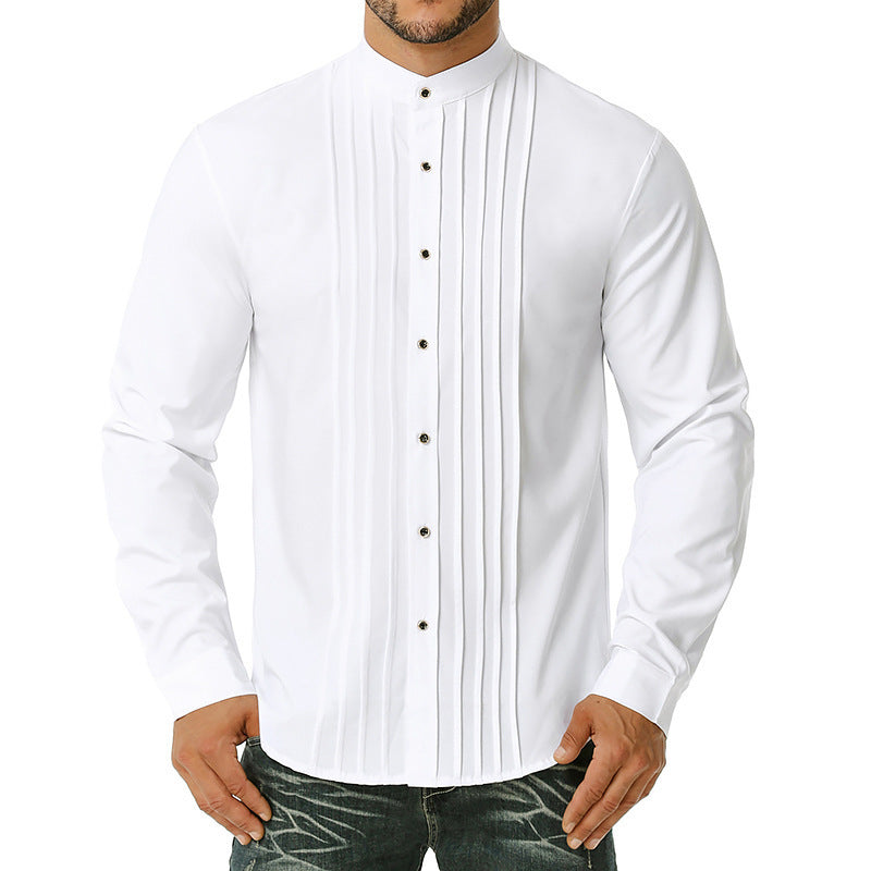 Men's Casual Long-sleeved Shirts Men's Collar Shirts