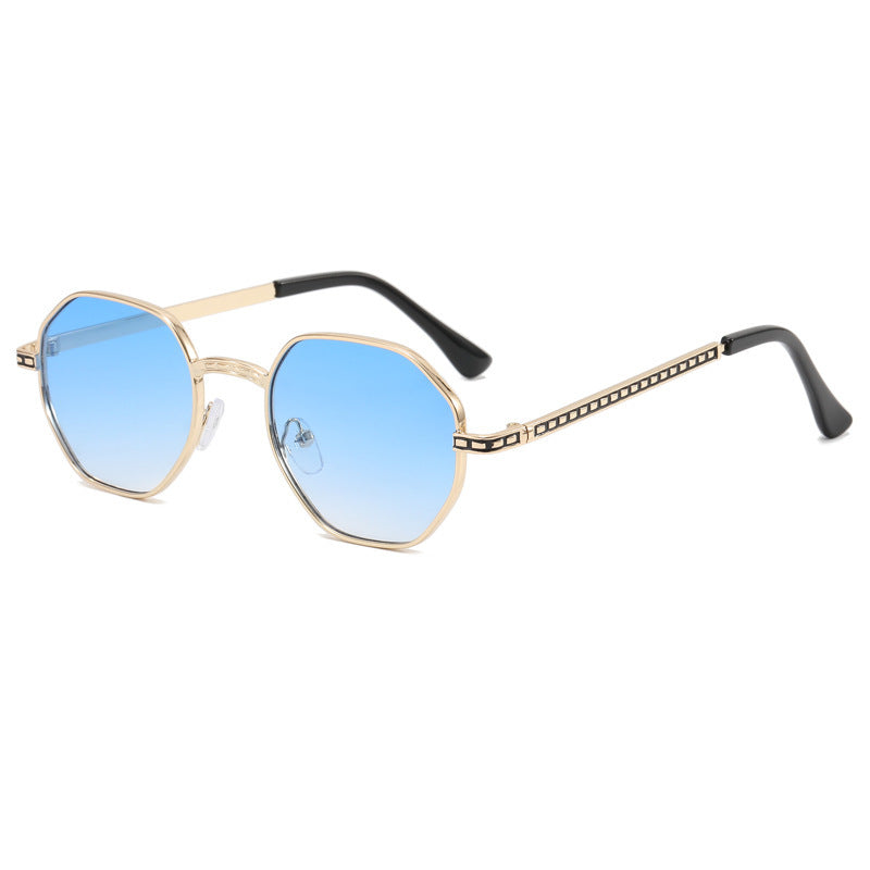 Retro Small Frame Polygon Sun Glasses Personality