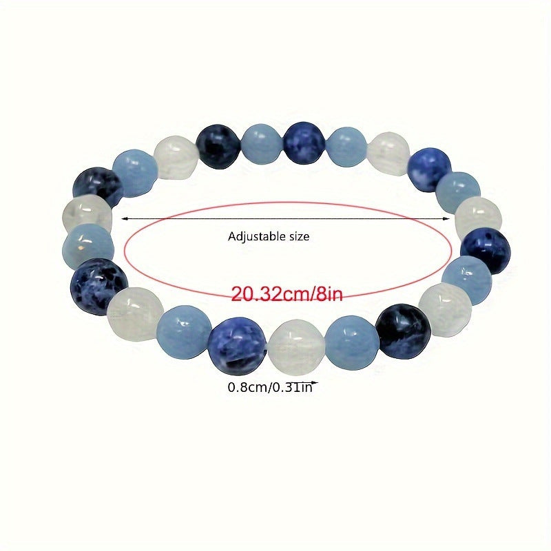 Women's Fashion Blue Beaded Bracelet