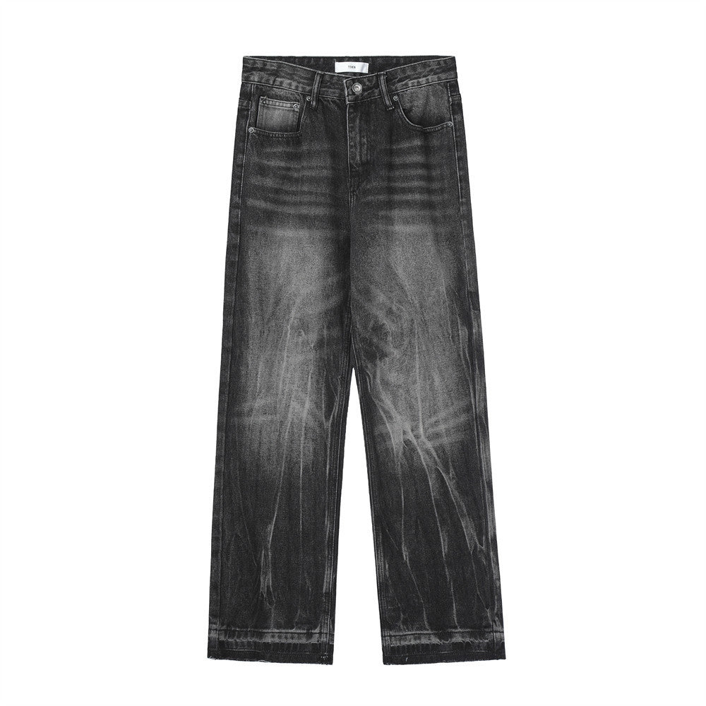 Fashion Tie-dye Worn Jeans Men