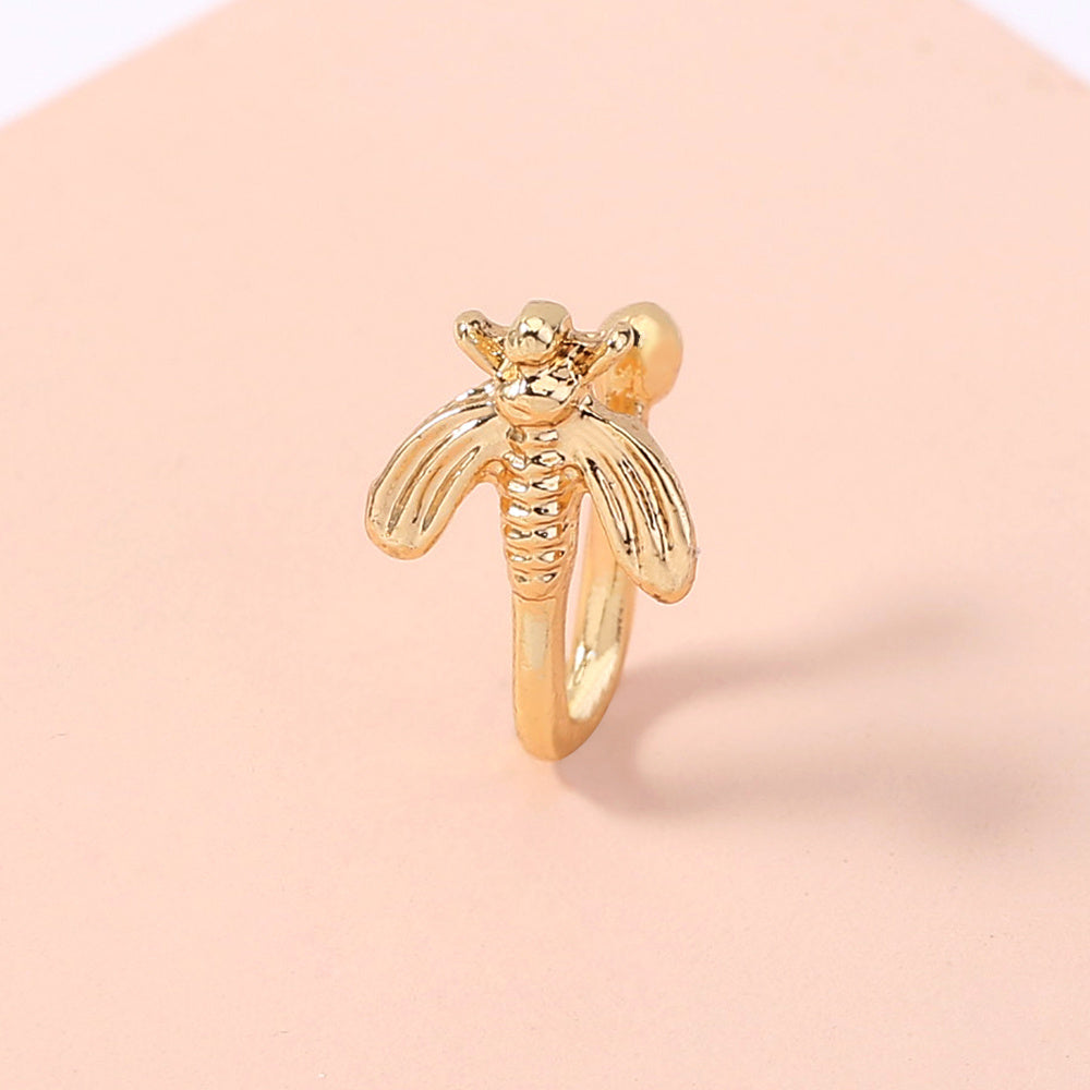 Gold Bee nose ring, mini-cute animal nose ring